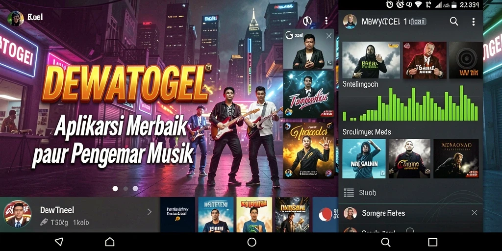 Tampilan gameplay <strong>DEWATOGEL</strong> dengan berbagai pilihan lagu dan fitur menarik.