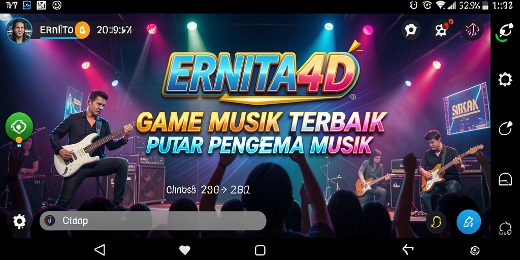 Tampilan gameplay menarik dengan berbagai pilihan lagu.