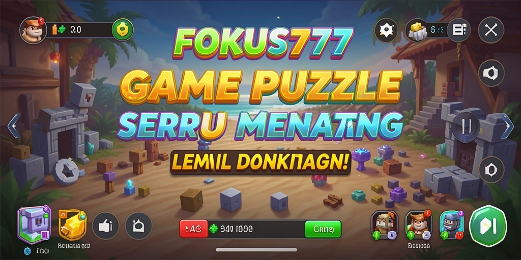 Screenshot gameplay FOKUS777 yang menampilkan level puzzle menarik.