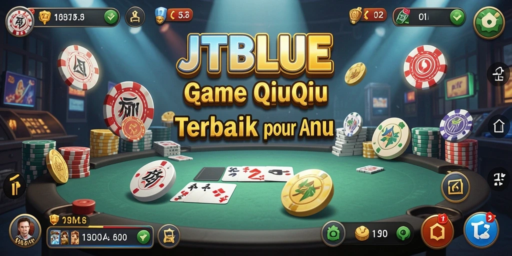 Screenshot JTBLUE menampilkan aksi seru dalam permainan QiuQiu.