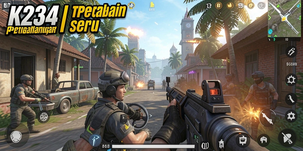 Tangkapan layar gameplay K234 yang menampilkan aksi seru dalam TPS.