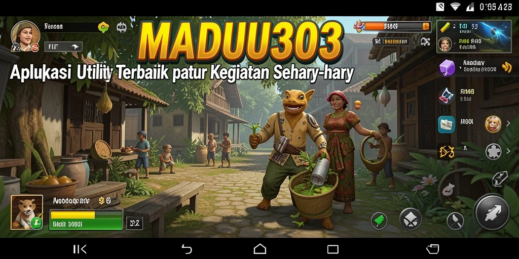 Tampilan antarmuka aplikasi MADU303 yang modern dan fungsional.