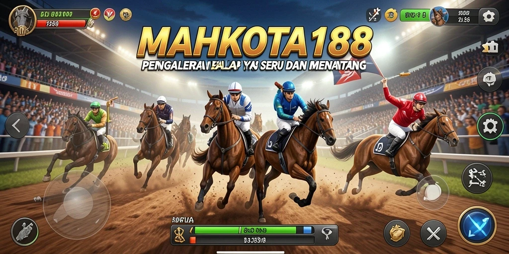 Tangkapan layar gameplay MAHKOTA188 menampilkan aksi balap seru.