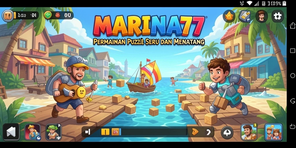 Tampilan gameplay <strong>MARINA77</strong> yang menarik dan penuh warna.