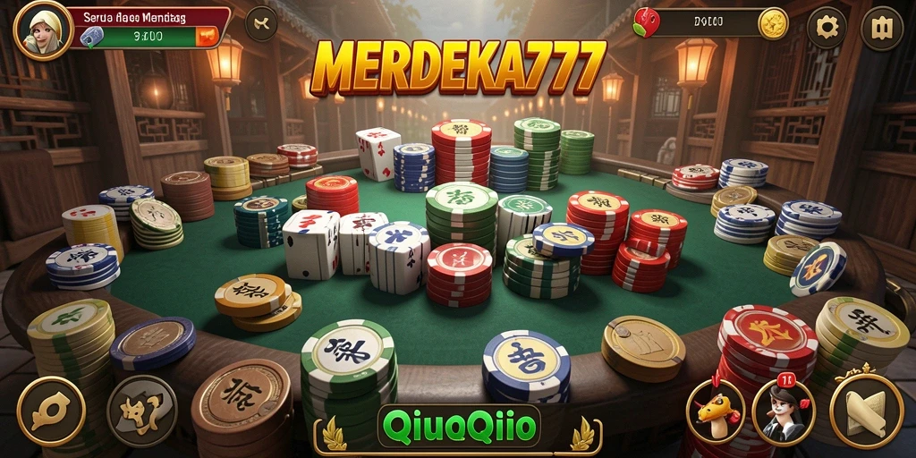 Tampilan gameplay seru di MERDEKA777, permainan QiuQiu penuh strategi.