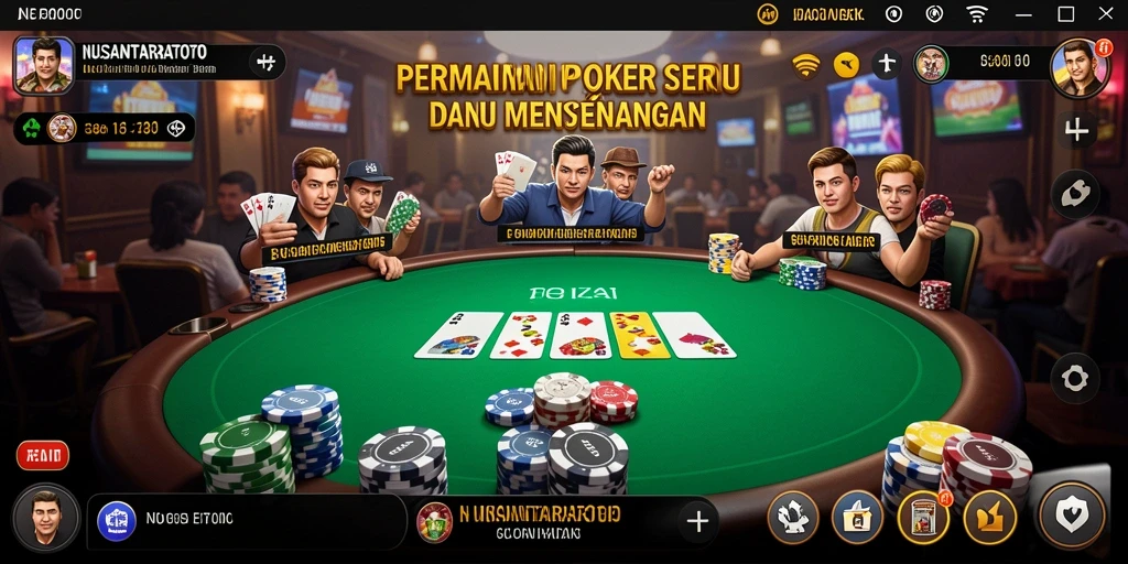 Gameplay menegangkan dan seru di NUSANTARATOTO poker.
