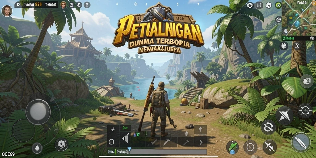 Tampilan gameplay OCE69 yang menakjubkan di dunia terbuka.