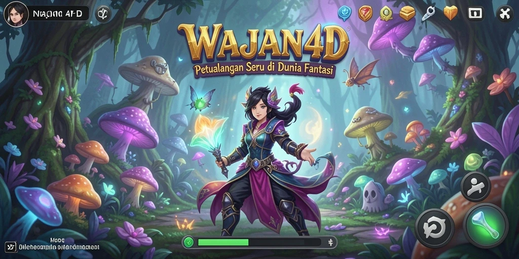 Tampilan gameplay yang menampilkan petualangan seru di WAJAN4D.