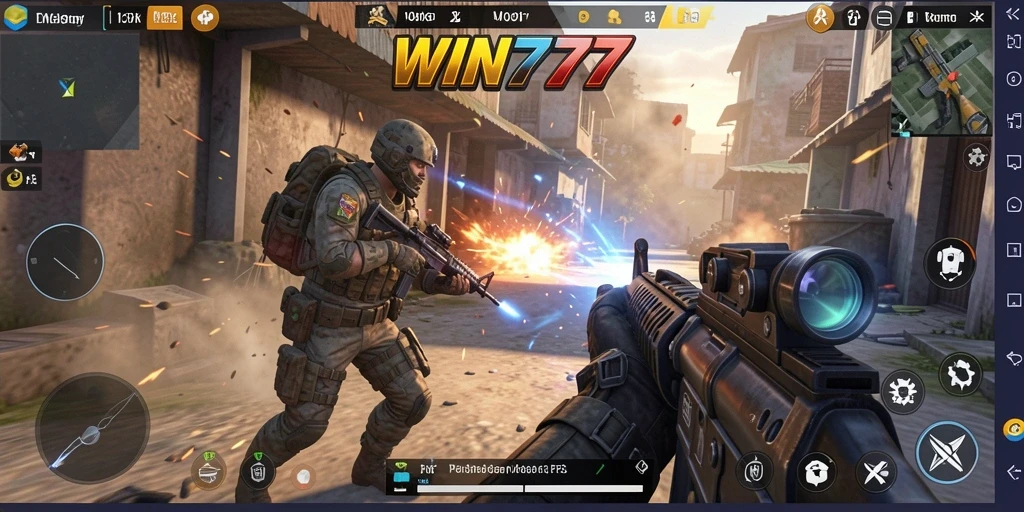 Tampilan gameplay seru dalam WIN777 saat pemain beraksi di lapangan.